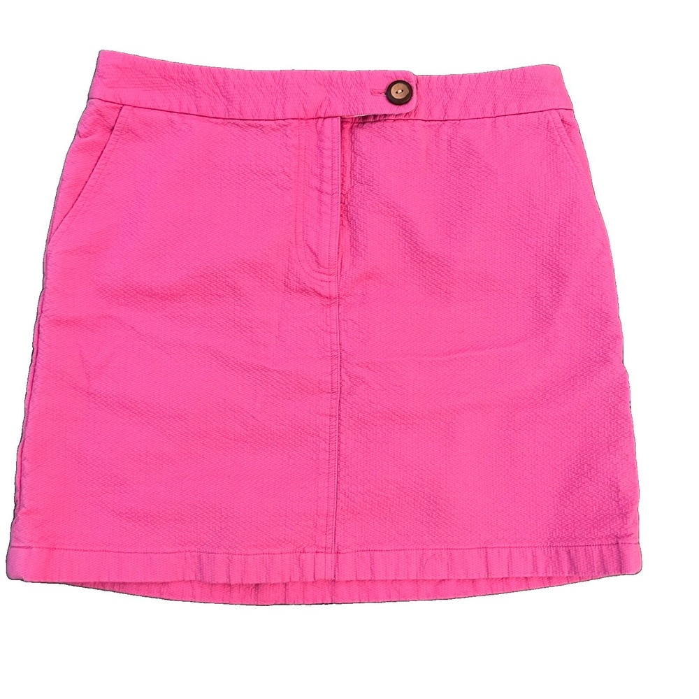 Anthropology Vanessa Virginia Mini Cotton Skirt Size 4 Pockets Pink